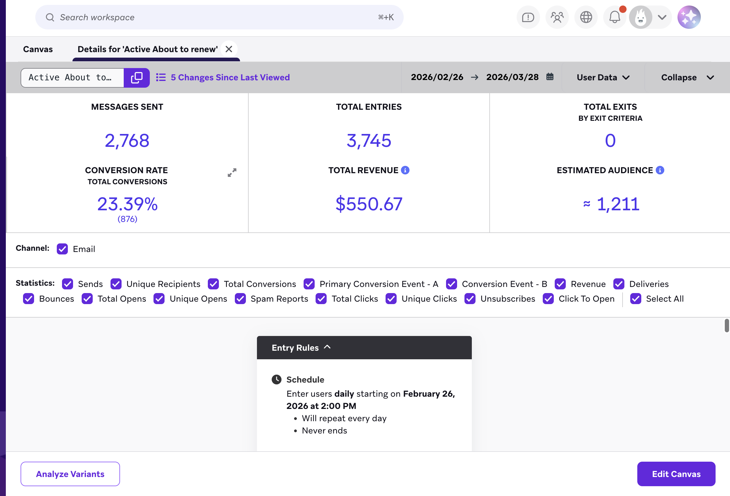 CleverTap CRM segment